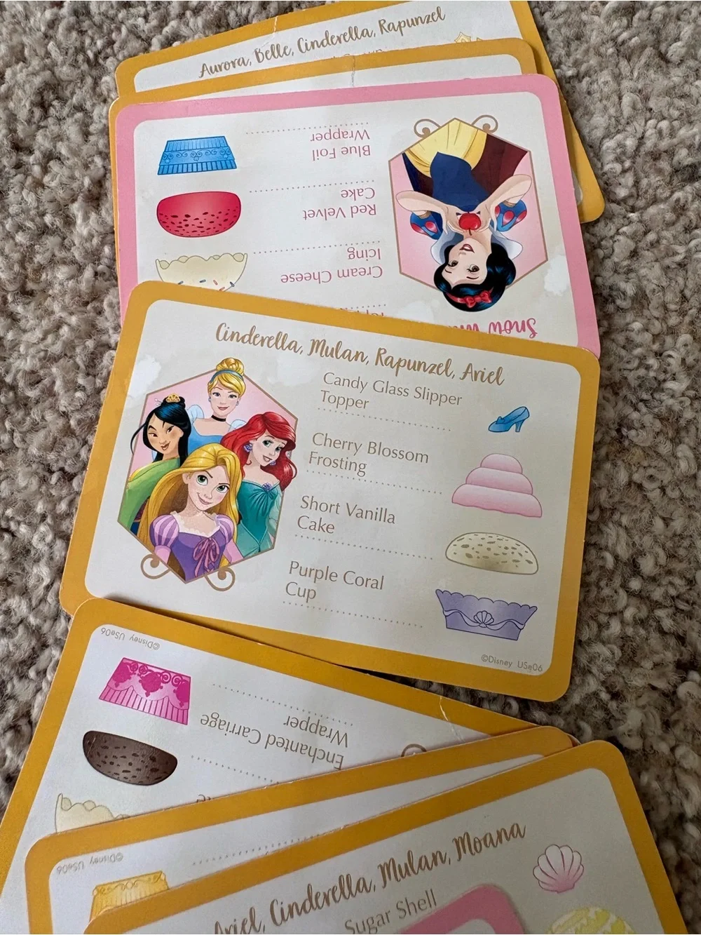 Disney Princess Enchanted Cupcake Party Game for Wonder Forge All Pieces